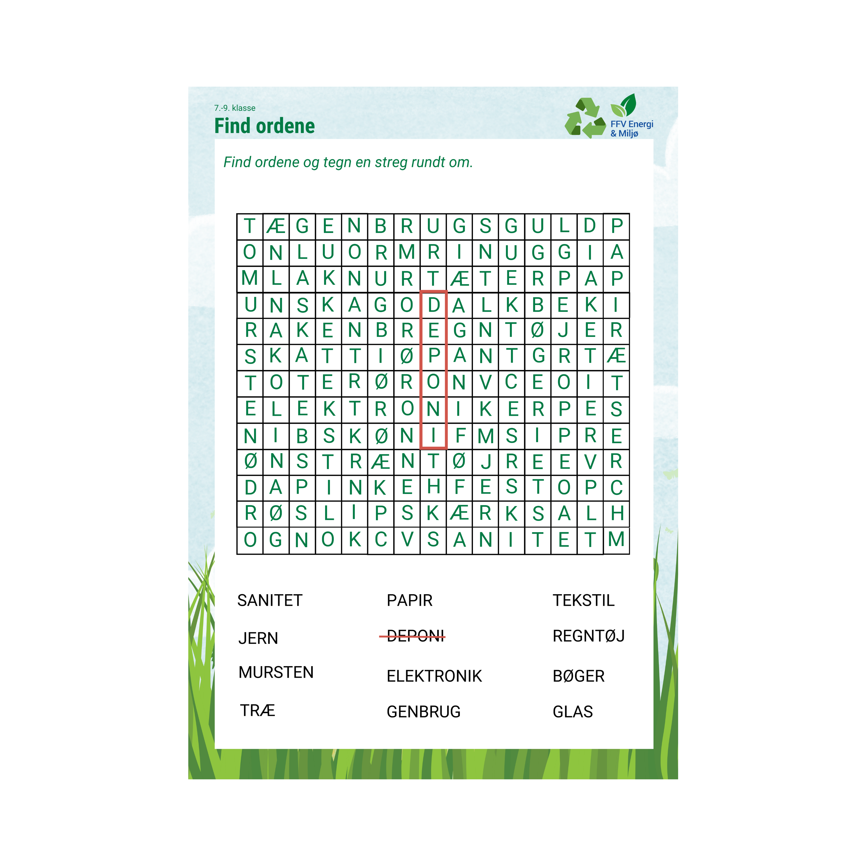 Find ordene (7.-9. klasse)