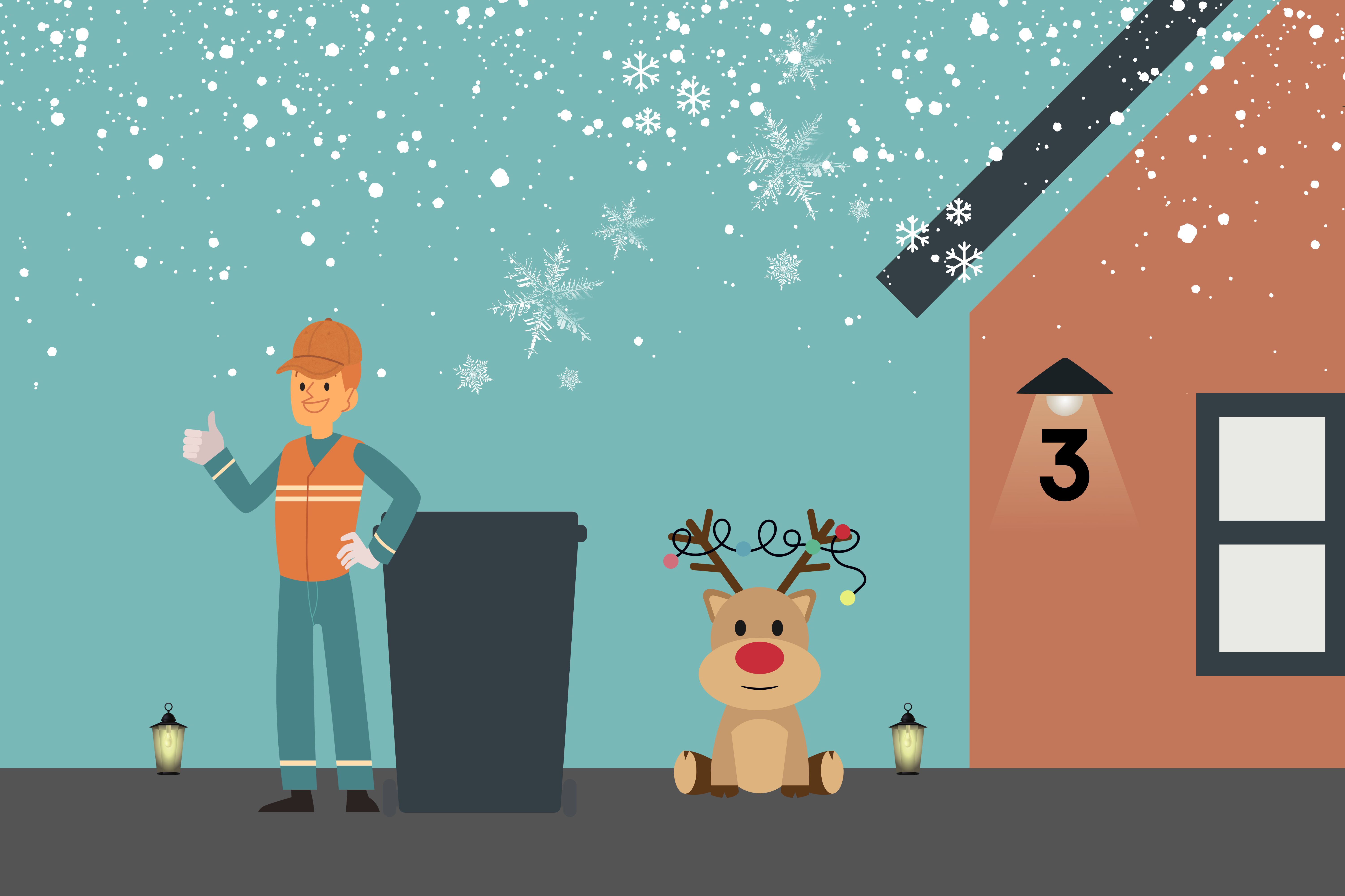 Affaldsindsamling omkring jul og nytår 2025