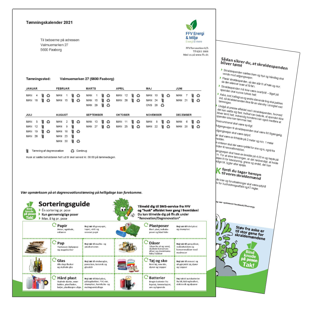 Print din tømningskalender