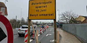 Østerbrogade spærret ved Banegårdspladsen frem til juni 2025