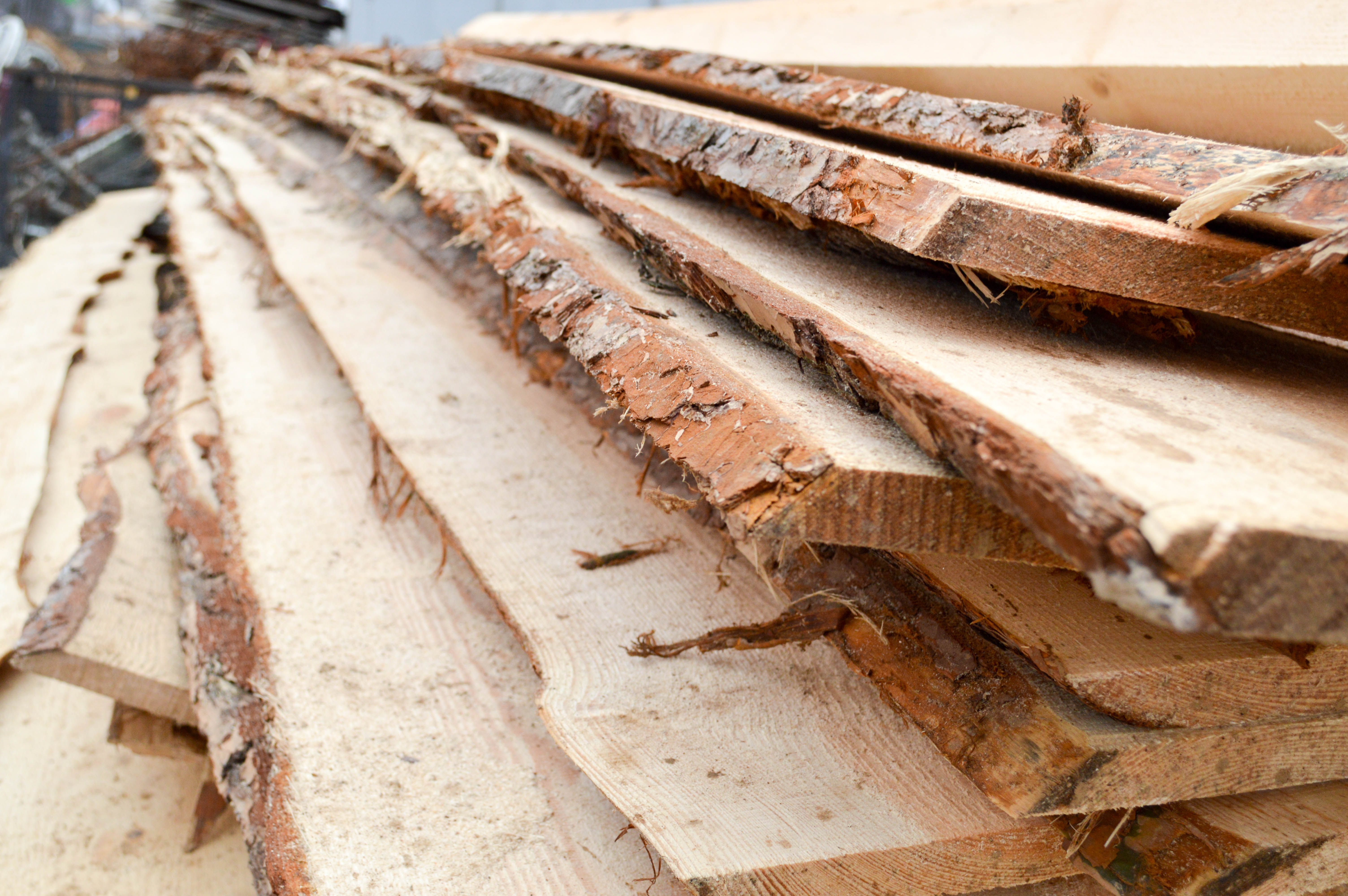 Lots Long Wooden Natural Planed Boards Sticks Sawmill Background Texture Concept